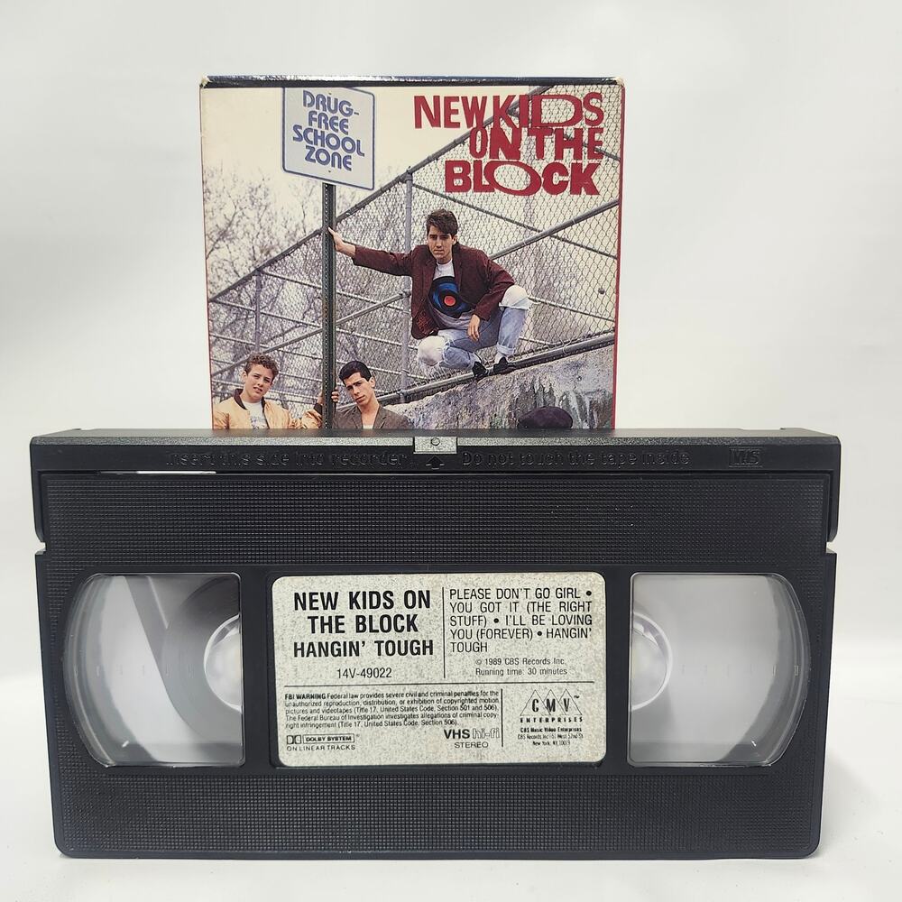 Vintage 1989 New Kids on the Block Hangin’ Tough VHS